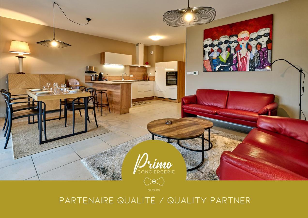 Le Manou, Appartement Neuf Avec Terrasse, Parking Sous-Terrain & Ascenseur By Primo C0Nciergerie Nevers Bagian luar foto